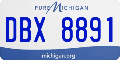 MI license plate DBX8891