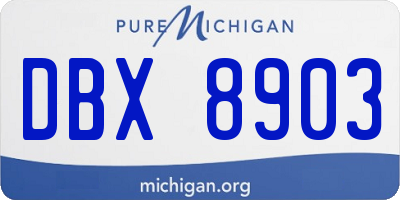 MI license plate DBX8903