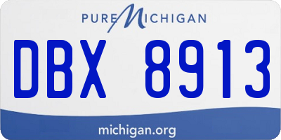 MI license plate DBX8913