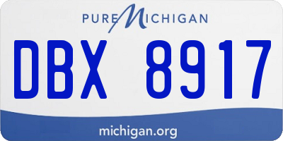 MI license plate DBX8917
