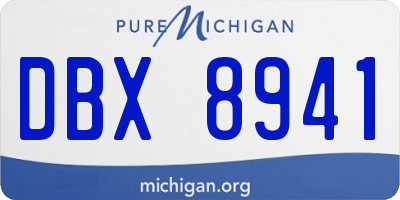 MI license plate DBX8941