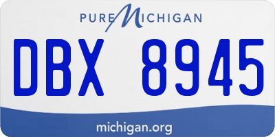 MI license plate DBX8945