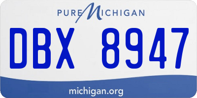 MI license plate DBX8947