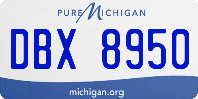 MI license plate DBX8950