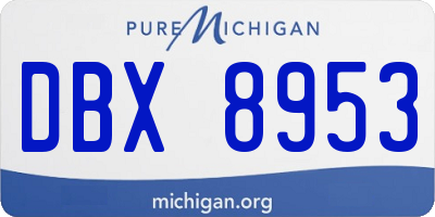 MI license plate DBX8953