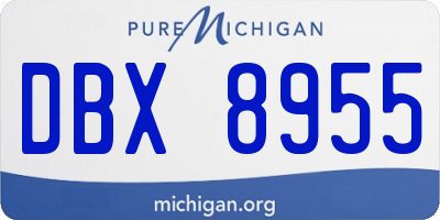 MI license plate DBX8955