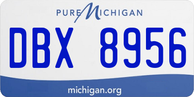 MI license plate DBX8956