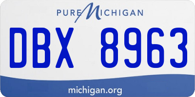 MI license plate DBX8963