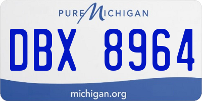 MI license plate DBX8964