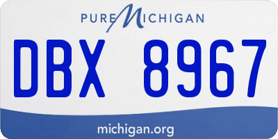 MI license plate DBX8967