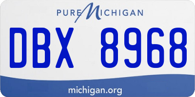 MI license plate DBX8968