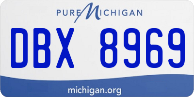 MI license plate DBX8969