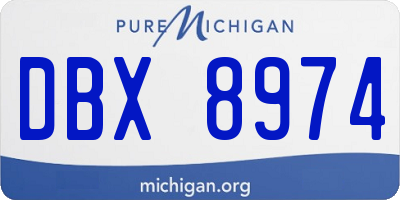 MI license plate DBX8974