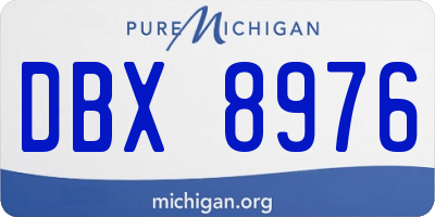 MI license plate DBX8976