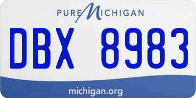 MI license plate DBX8983