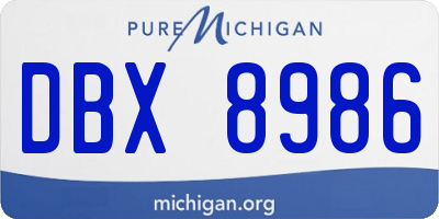 MI license plate DBX8986