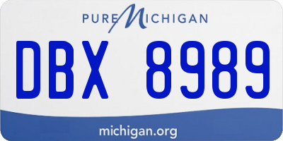 MI license plate DBX8989