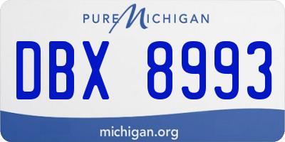 MI license plate DBX8993