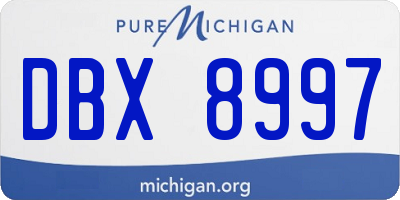 MI license plate DBX8997