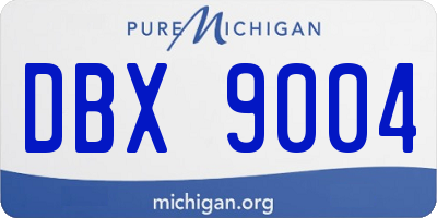 MI license plate DBX9004