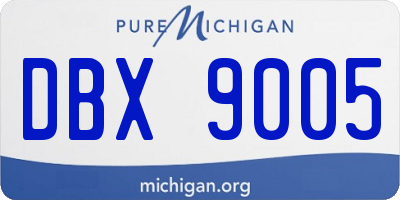 MI license plate DBX9005