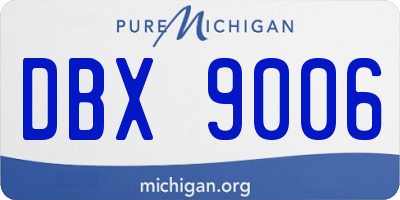 MI license plate DBX9006