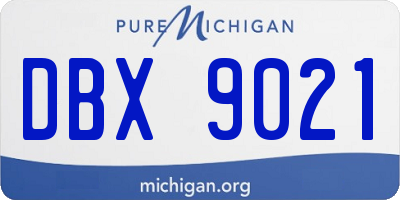 MI license plate DBX9021