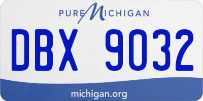 MI license plate DBX9032