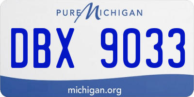 MI license plate DBX9033