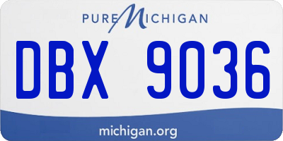 MI license plate DBX9036