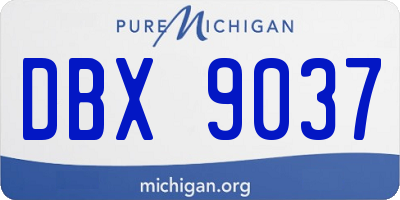 MI license plate DBX9037