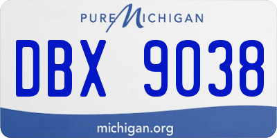 MI license plate DBX9038
