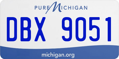 MI license plate DBX9051