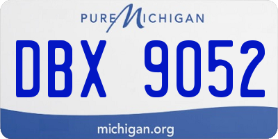 MI license plate DBX9052
