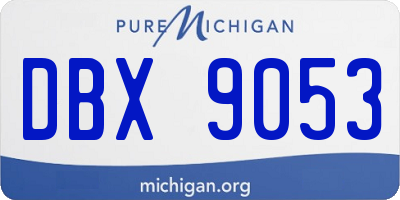 MI license plate DBX9053