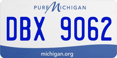MI license plate DBX9062