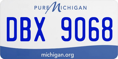 MI license plate DBX9068