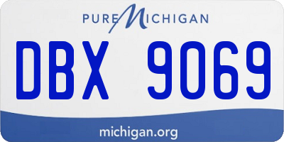 MI license plate DBX9069