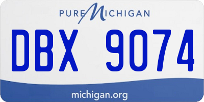 MI license plate DBX9074