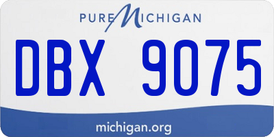 MI license plate DBX9075