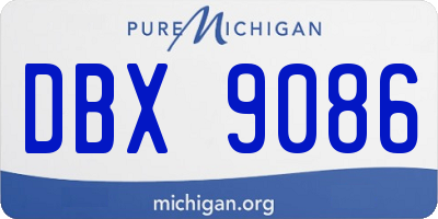 MI license plate DBX9086