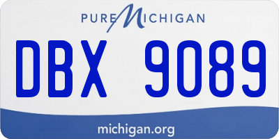 MI license plate DBX9089