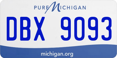 MI license plate DBX9093