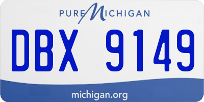 MI license plate DBX9149