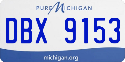 MI license plate DBX9153