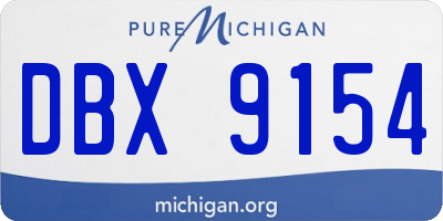 MI license plate DBX9154
