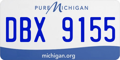 MI license plate DBX9155
