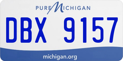MI license plate DBX9157