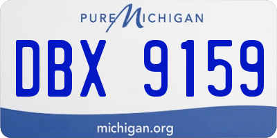 MI license plate DBX9159