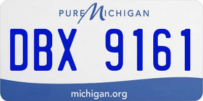 MI license plate DBX9161
